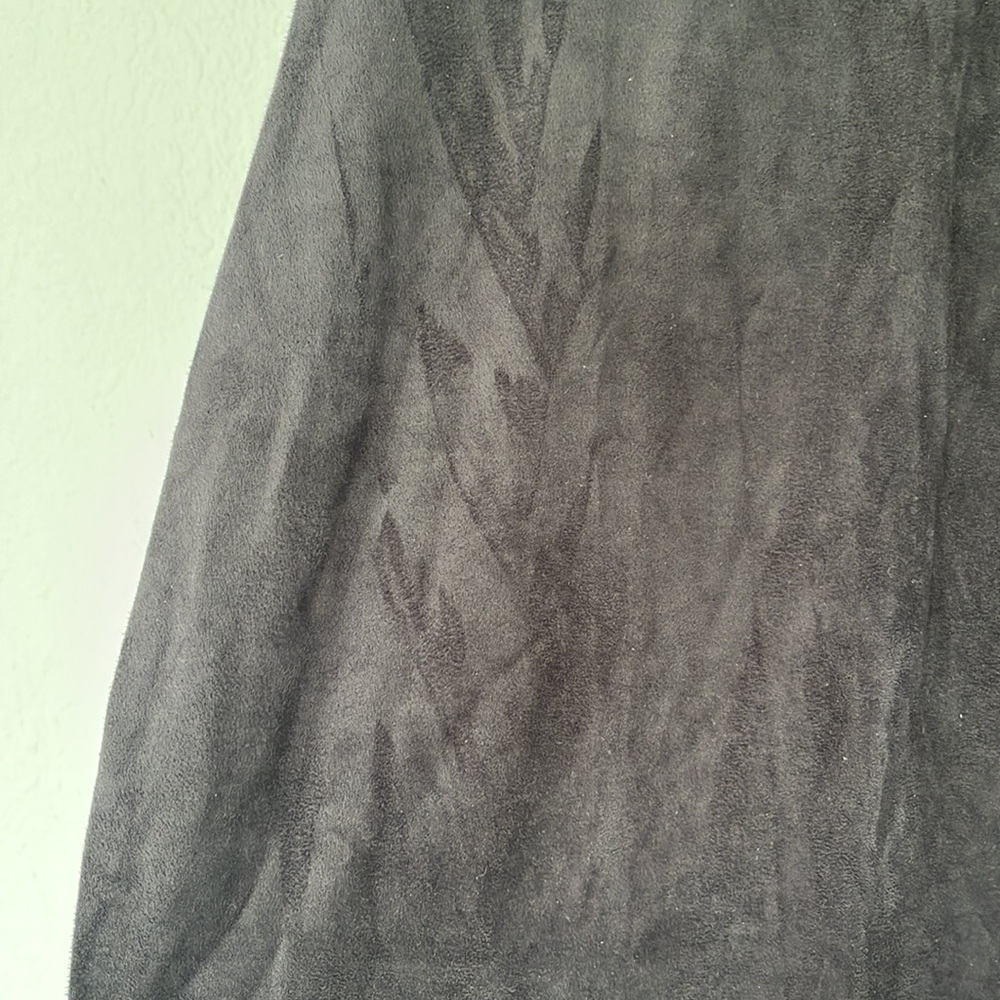 Black Faux Suede Maxi Dress Size XS - Picture 4 of 7